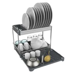 Primanova Candia Katlanabilir İki Katlı Alüminyum Bulaşıklık D14693