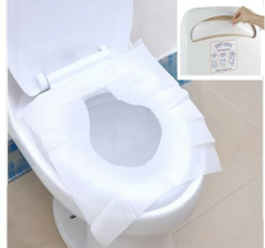 Klozet Kapak Örtüsü+Palex Klozet Kapak Örtü Dispenseri Beyaz İkili Set