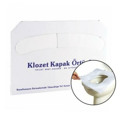 Klozet Kapak Örtüsü+Palex Klozet Kapak Örtü Dispenseri Beyaz İkili Set
