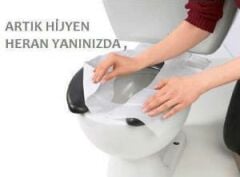 Klozet Kapak Örtüsü 250 Adet + Palex Beyaz Dispenser