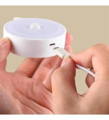 USB Şarjlı PIR Hareket Sensörlü Gece Lambası Magnet Mıknatıslı 4000K-Gün Işığı-4Adet