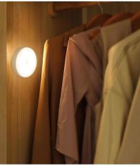 USB Şarjlı PIR Hareket Sensörlü Gece Lambası Magnet Mıknatıslı 4000K-Gün Işığı-4Adet