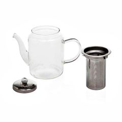 Ateşe Dayanıklı Çelik Süzgeçli Lüx Cam Demlik 1500ML-20833