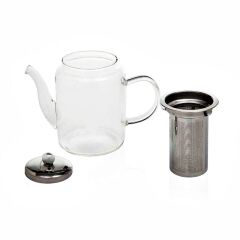 Ateşe Dayanıklı Çelik Süzgeçli Lüx Cam Demlik 1500ML-20833