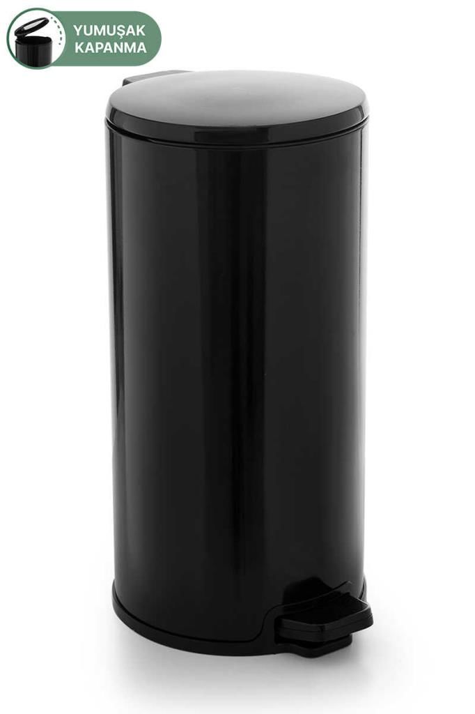 Primanova Cigo Paslanmaz Çelik Çöp Kovası Pedallı 20 Litre-SİYAH