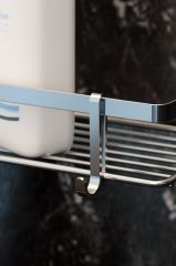 Geseus İki Katlı Kancalı Banyo Rafı  ES067-KROM