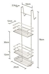 Geseus Üç Katlı Asmalı Banyo Duş Rafı Krom LM580