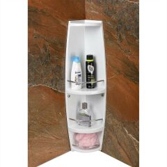 Çelik Ayna Duşakabin köşeliği banyo köşeliği büyük boy şampuanlara özel dizayn-855