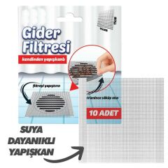 Banyo,Mutfak Gider Filtresi Gider Süzgeci 10 Adet