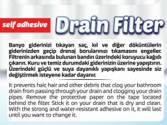Banyo,Mutfak Gider Filtresi Gider Süzgeci 10 Adet
