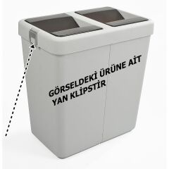 Motek Çamaşır Sepeti Çöp Kovası Yedek Yan Klips 40-80 Litre Uyumlu 1ADET