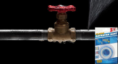 Silikon Kaynayan Çok amaçlı Bant Boru patlak Bandı 3Katına Kadar Esner Su Altında Uygulanabilir 25x1,5Mt-Siyah