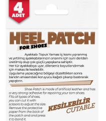 Ayakkabı Topuk Yaması Ayakkabı Tamir Yaması Sunni deri Kendinden Yapışkanlı-KAHVERENGİ