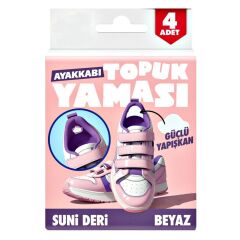 Ayakkabı Topuk Yaması Ayakkabı Tamir Yaması Sunni deri Kendinden Yapışkanlı-BEYAZ