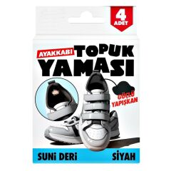 Ayakkabı Topuk Yaması Ayakkabı Tamir Yaması Sunni deri Kendinden Yapışkanlı-SİYAH