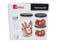 Moonstar harmony üçlü saklama kabı hava sızdırmaz-HM-SET