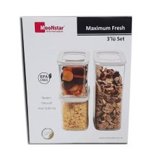 Moonstar maximum fresh üçlü saklama kabı hava sızdırmaz-MAX-SET2