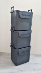 Geseus Motek  Mybox 3x30 Litre Kulplu Çok Amaçlı Organizer Saklama Kutusu-MT-35