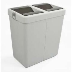 Motek 80 Litre Hassas Kapaklı Çift Gözlü Geri dönüşüm Çöp Kovası