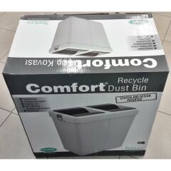 Motek 80 Litre Hassas Kapaklı Çift Gözlü Geri dönüşüm Çöp Kovası