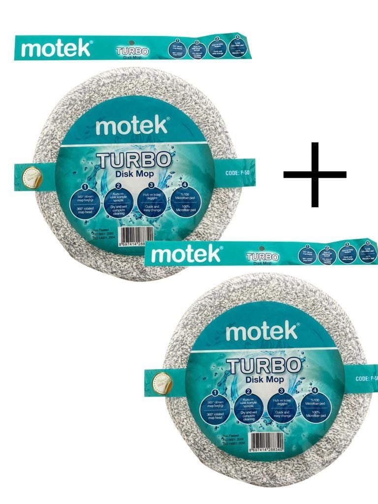 Motek Yeni Turbo Disk Mop Yedek Püskül 2 Adet