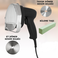 Döner Kesme Makinası Elektirikli+Yedek Tavuk Döner Kesme Bıçağı+Ful yedek parça seti