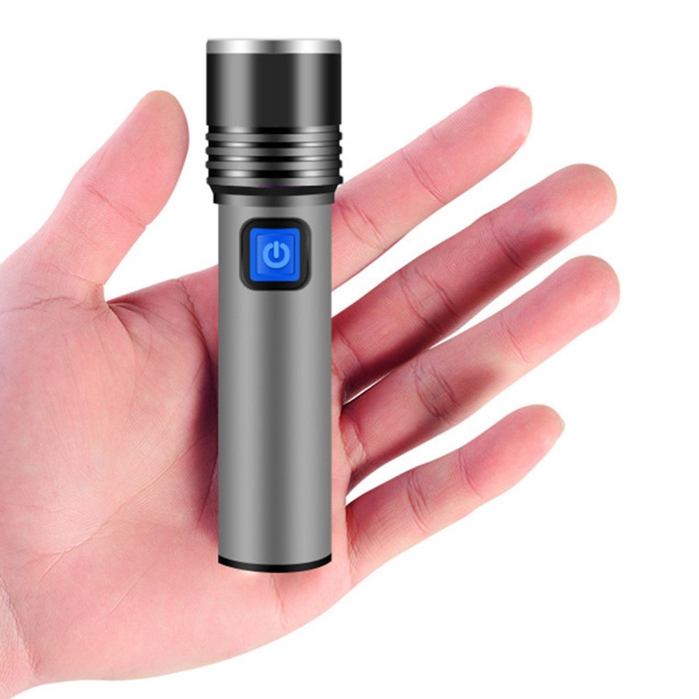 Şarjlı Alüminyum Gövde Zomlu Cep Feneri 300Mt Aydınlatma 3 Modlu Işık Ayarı -6102