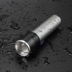 Şarjlı Alüminyum Gövde Zomlu Cep Feneri 300Mt Aydınlatma 3 Modlu Işık Ayarı -6102