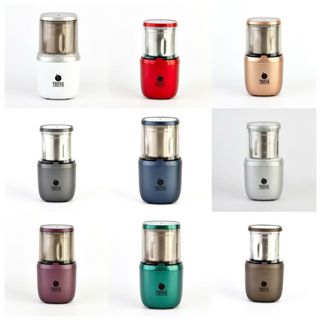 Geseus Troya Kahve Ve Baharat Öğütücü 85Gr Kapasite Çıkartılabilir Yıkanabilir Çelik Hazne