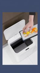 Sensörlü Otomatik Plastik Çöp Kovası 12 Litre-Beyaz Yerli Üretim