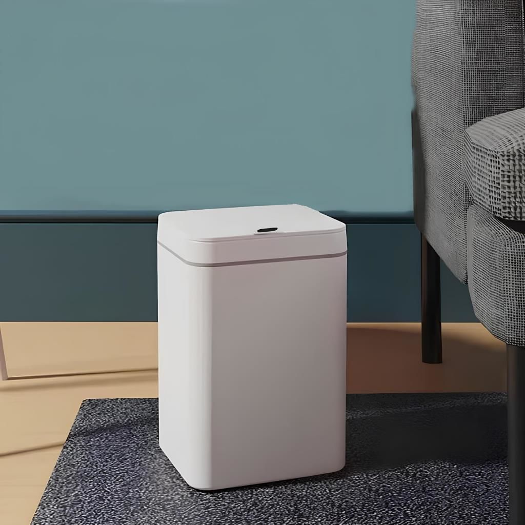 Sensörlü Otomatik Plastik Çöp Kovası 12 Litre-Beyaz Yerli Üretim