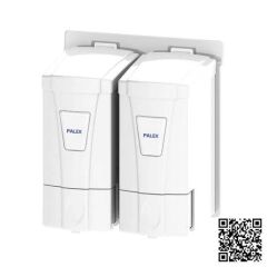 Palex İkili Mini Sıvı Sabun Dispenseri Beyaz-3564-1