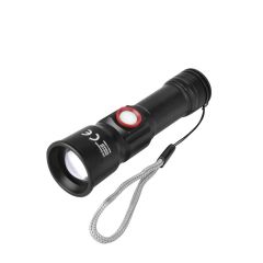 Polis Fener USB Şarjlı El Feneri Uzun Menzilli Zomlu Acil Durum Feneri Alüminyum Gövde 1000 Lümen-PT4060