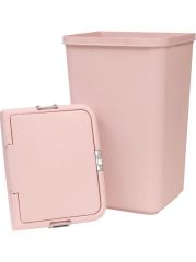 Motek Tekli Kirli Sepeti Çamaşır Sepeti Dokunmatik Kapaklı PUDRA- Mt08