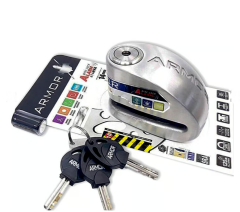 Armor 614 MVA Alarmlı Motorsiklet Disk Kilidi Mil Çapı 14mm Paslanmaz Çelik