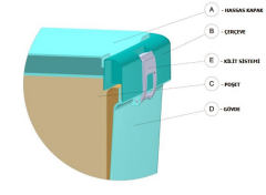 Motek 8 Litre Hassas Kapaklı Çöp Kovası