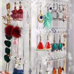 Takı Düzenleyici Organizer 360° Dönebilen Toka Küpe Düzenleme Standı Şeffaf