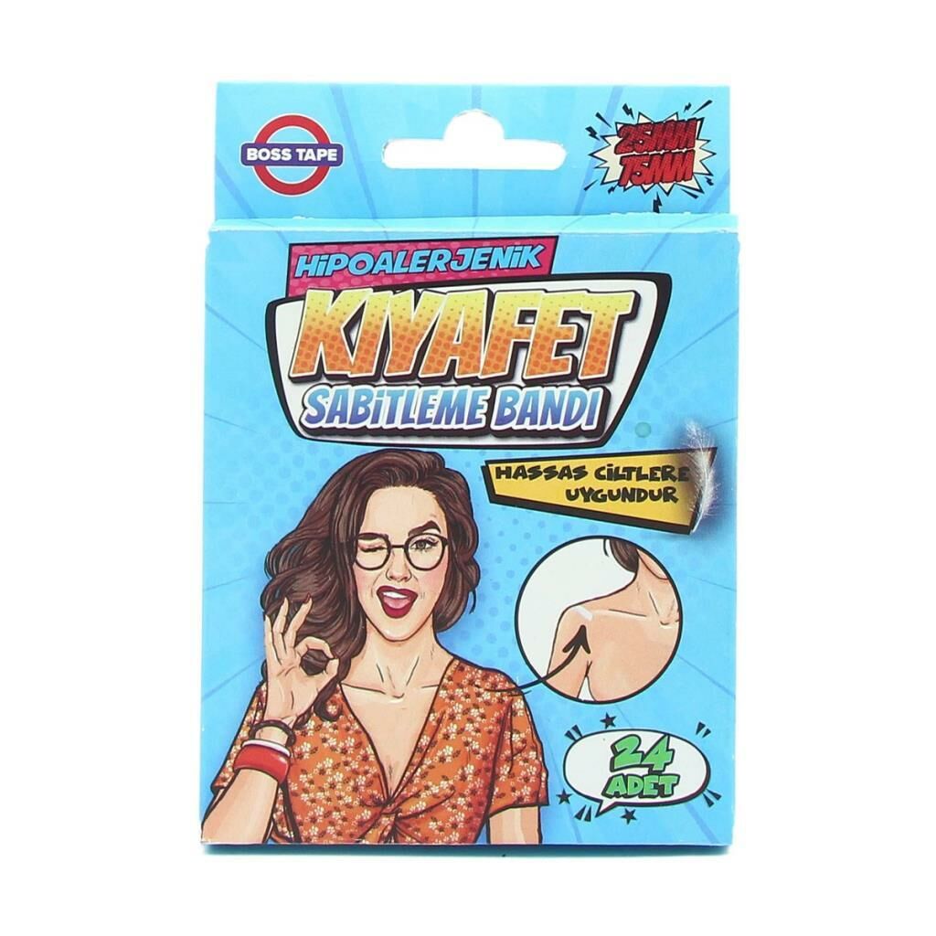 Boss Tape Hipoalerjenik Kıyafet Sabitleme ve Vücut Bandı 24Adet