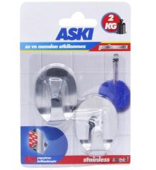 Boss Tape Kendinden Yapıştırmalı Paslanmaz İnox İkili Askı 2Kg Taşır