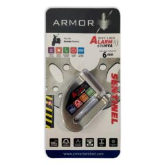 Armor Alarmlı Motorsiklet Disk Kilidi Çelik Gövde 606 Mva 6mm-İnox