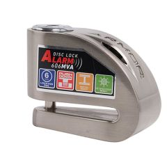 Armor Alarmlı Motorsiklet Disk Kilidi Çelik Gövde 606 Mva 6mm-İnox