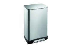 Primanova E-Cube Yumuşak Kapanan Pedallı Banyo Mutfak Ofis Çelik Çöp Kovası 30Lt-Pls iç kovalı-D14679