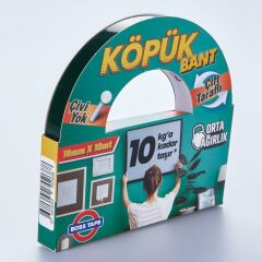 Boss Köpük Bant Montaj Aksesuar Yapıştırma Bandı 18mmx10Mt-10KG Taşır