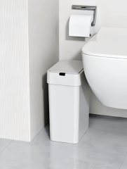 Sensörlü Otomatik Slim Çöp Kovası 9 Litre Plastik Beyaz Yerli Üretim