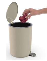 Primanova Lenox 5 Litre Pedallı Çöp Kovası İç kovalı