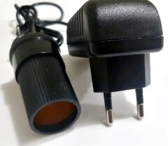 Çakmak Adaptörü Araç Çakmaklık Çevirici  Ev Tipi Çevirici Adaptör 18W/1.5A/12Volt