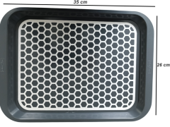 Kaydırmaz Tabanlı Servis Tepsi Sunum Tepsisi Orta Boy-1136-01