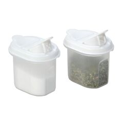 Moon Star İkili Tuzluk Baharatlık Karabiberlik Pratik Kullanım 2x100ML beyaz