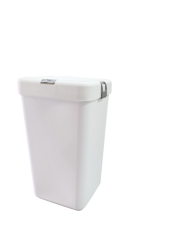 Gümüş Tekli Dokunmatik Çamaşır Sepeti Çöp Kovası Temizlik Kovası Kirli Sepet 40 Litre-MT008