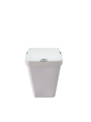 Gümüş Tekli Dokunmatik Çamaşır Sepeti Çöp Kovası Temizlik Kovası Kirli Sepet 40 Litre-MT008